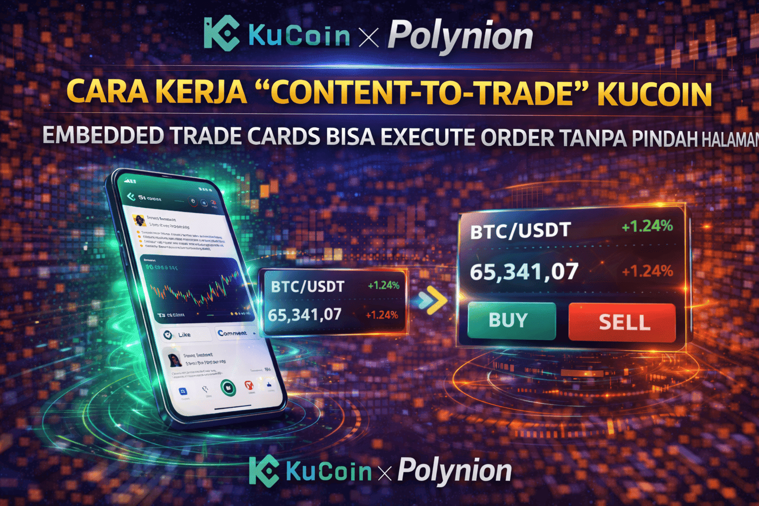 Cara Kerja Content-to-Trade KuCoin: Embedded Trade Cards Bisa Execute Order Tanpa Pindah Halaman