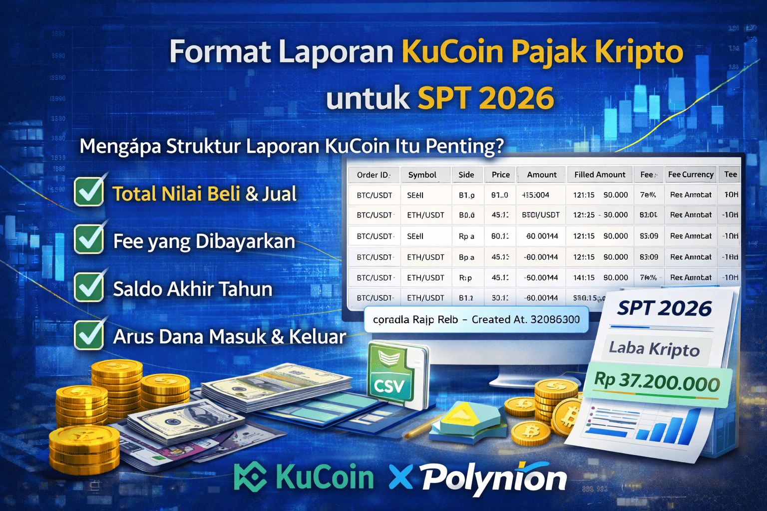 Format Laporan KuCoin Pajak Kripto untuk SPT 2026