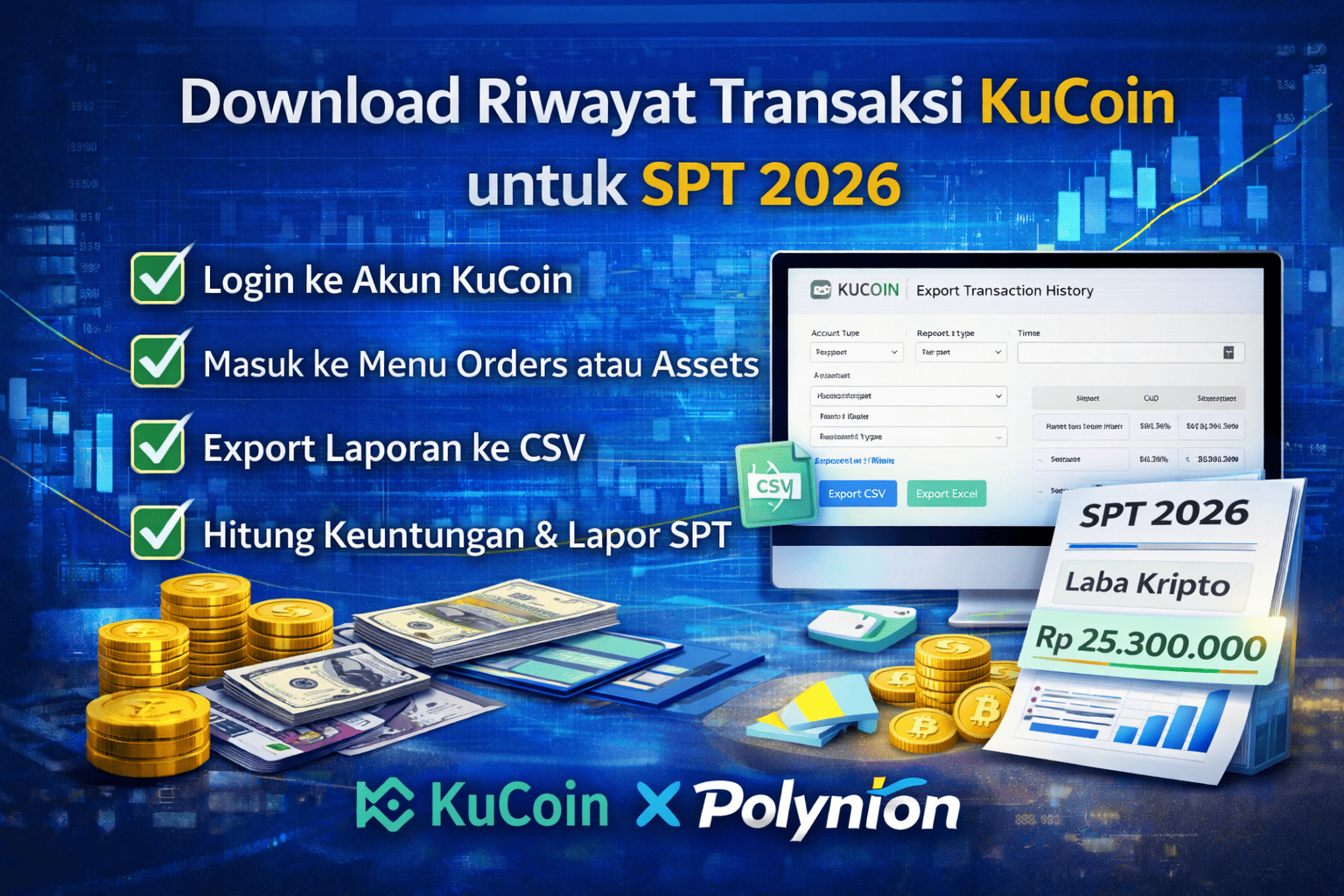 Download Riwayat Transaksi KuCoin untuk SPT 2026