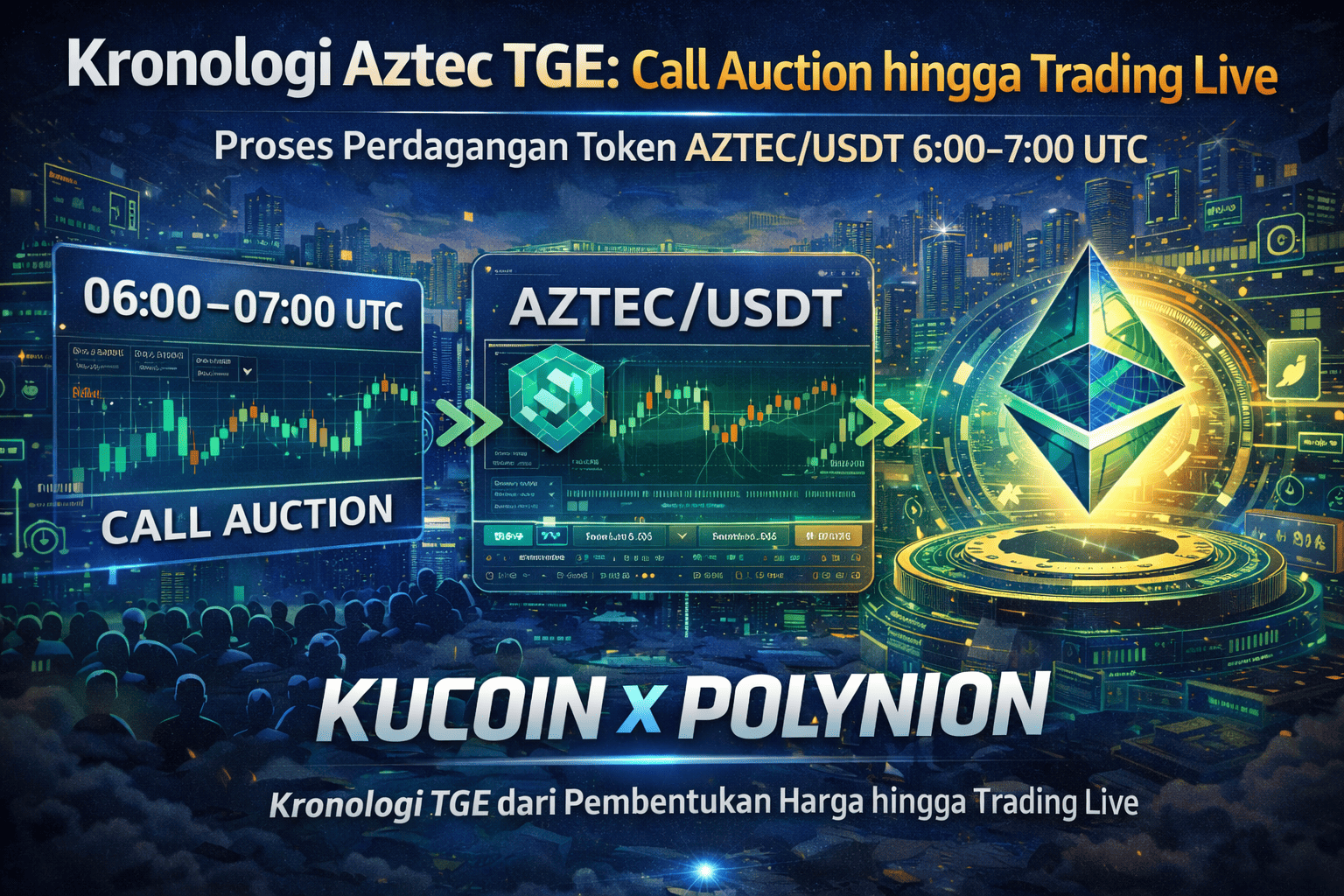 Kronologi Aztec TGE: Call Auction hingga Trading Live